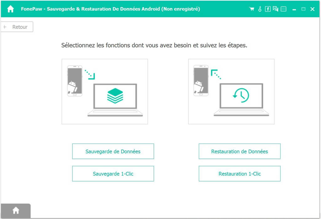 Séléctionnez les fonctions