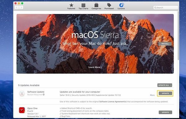 Metter à jour macOS