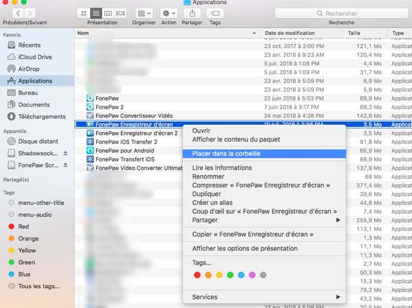 Désinstaller FonePaw Enregistreur d’écran sur Mac