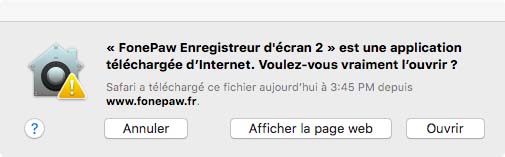 Installer FonePaw Enregistreur d’écran sur Mac