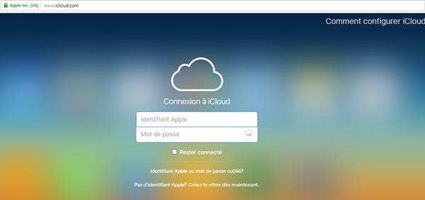 gerer contacts icloud web