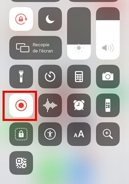 Enregistrement de l'écran iPhone