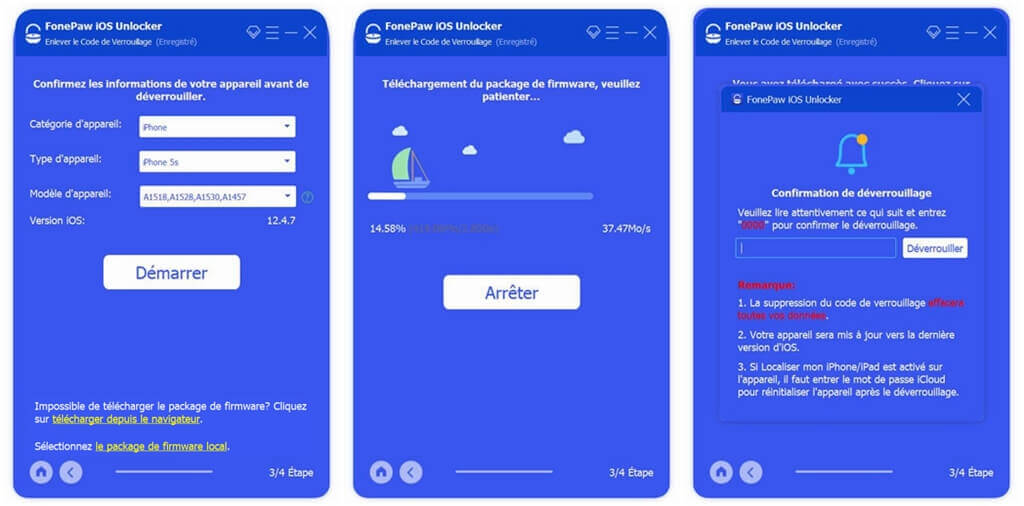 Téléchargez le package de firmware nécessaire