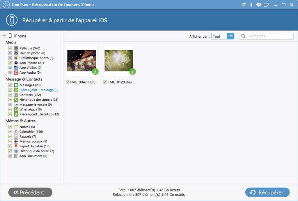 Prévisualisez et enregistrez des images d’iMessage sur le PC