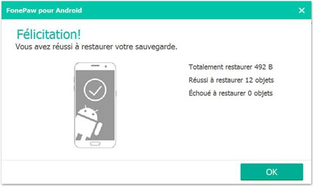 réussi à faire la restauration de l'historique d'appels