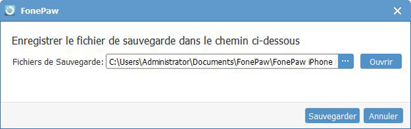 Terminez l’action en appuyant sur « Sauvegarder »