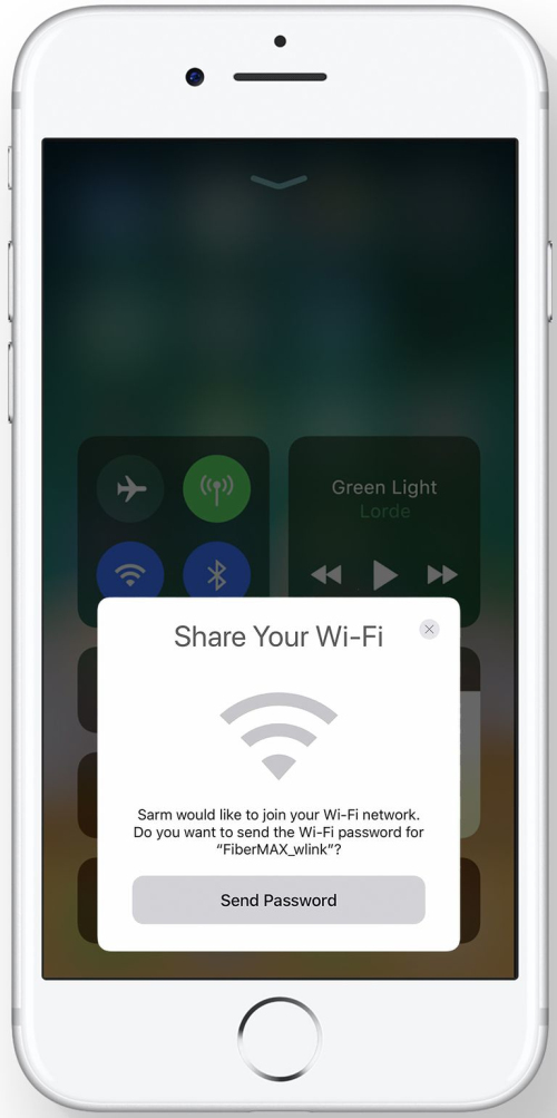 iOS 11 partage de Wi-Fi