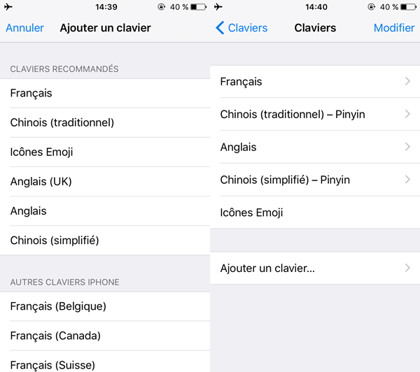 activer un clavier emoji iphone