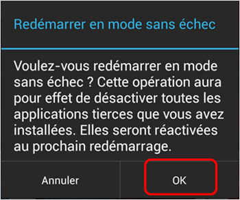 entrer mode de sécurité de l'antivirus android