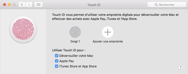 Utiliser Touch ID sur MacBook Air ou MacBook Pro