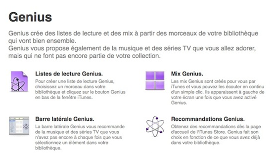 desactiver genius itunes