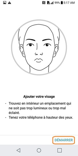 utiliser la reconnaissance faciale sur LG