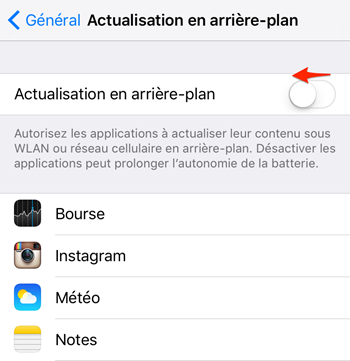 Achevez l’actualisation en arrière – plan.