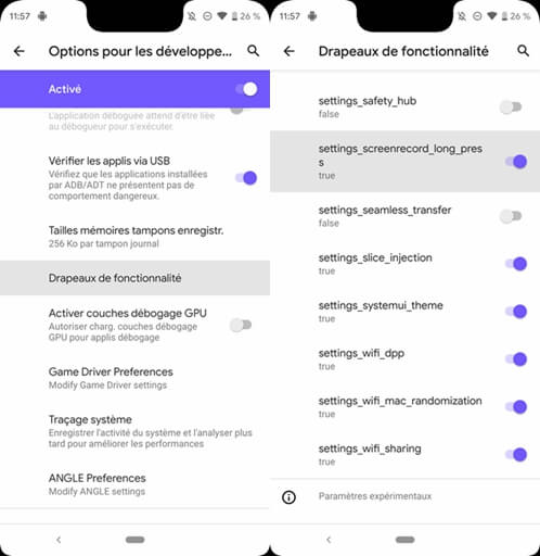 enregistrer son écran en vidéo sur Android 10 Q Beta