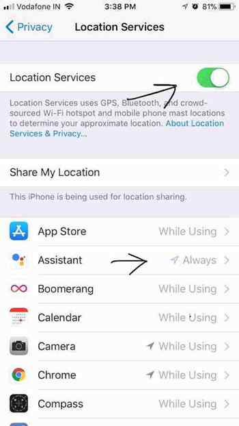 12. تعطيل خدمات تحديد الموقع GPS 12. تعطيل خدمات تحديد الموقع GPS