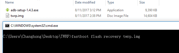 fastboot flasher twrp