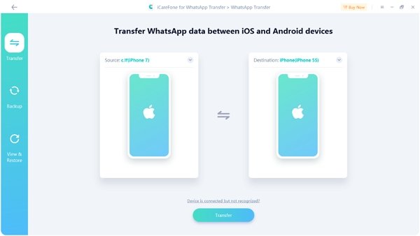 icarefone Whatsapp transfer