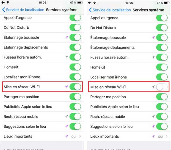 Désactivez la fonctionnalité « Mise en réseau Wi-Fi »