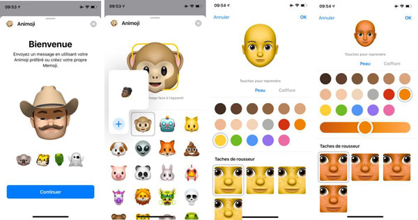 Créer un Memoji sur iOS 12