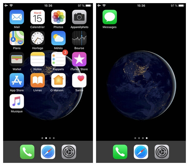 interface de votre iPhone