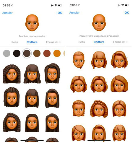 Modifier les détails d'un Memoji