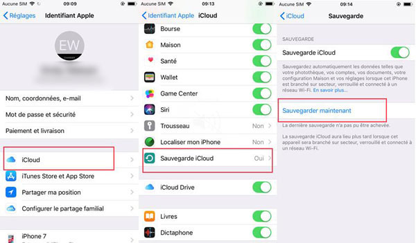 Faire une sauvegarde iCloud