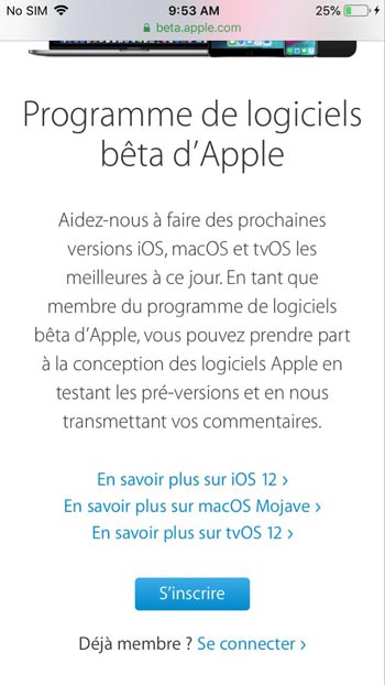 Appuyez sur « Se connecter » 