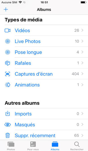 Plus d’albums plus simplifiés