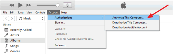 itunes authorize computer