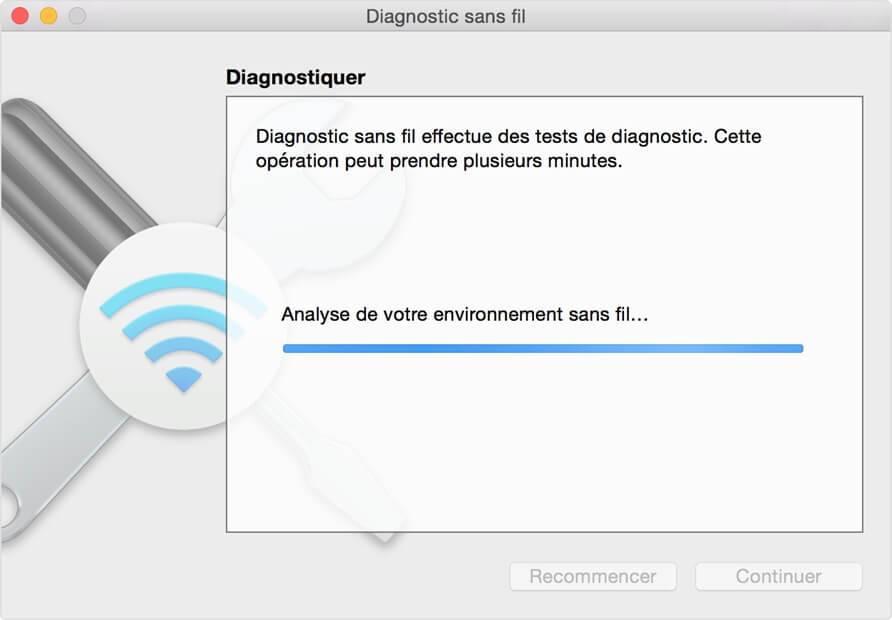 Configurer le diagnostic sans fil sur Mac