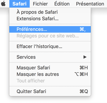 gérer des extensions Safari sur Mac