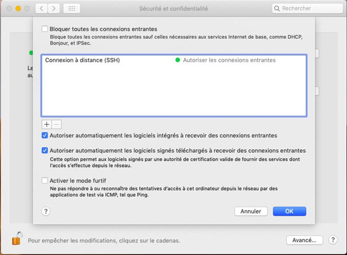 Activer le pare-feu logiciel intégré de votre Mac