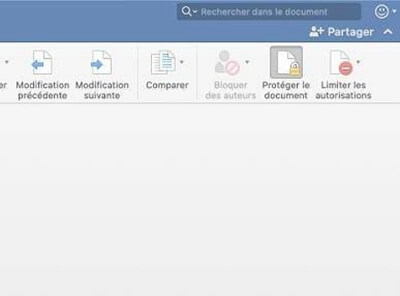 Protéger le document Word dans Microsoft Word 2019 sur Mac