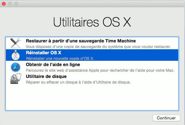 Réinstaller OS X