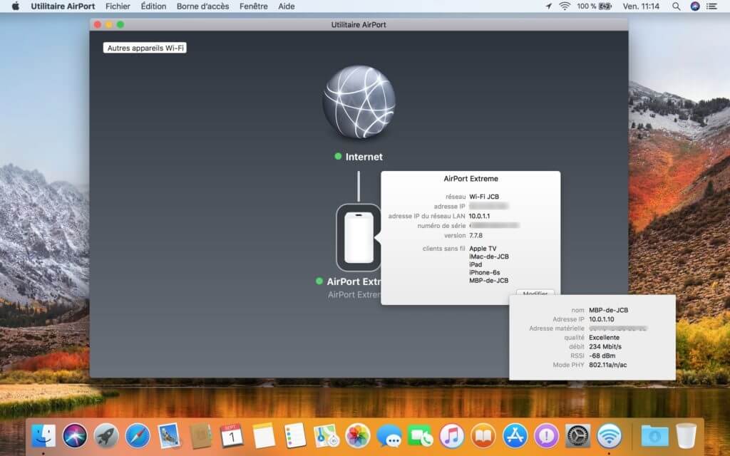 Utilitaire Airport sur Mac