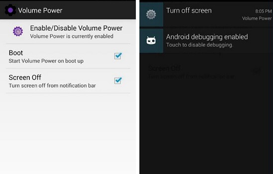 power button to volume button app