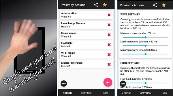 proximity actions app