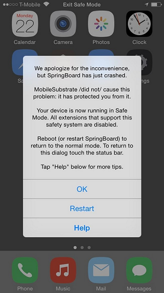 quitter mode securise iphone