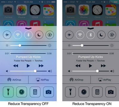 reduce transparency iphone