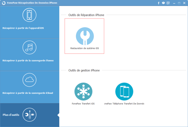 restauration systeme ios