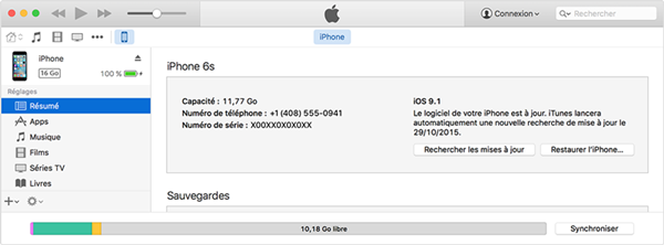 restaurer iphone avec itunes