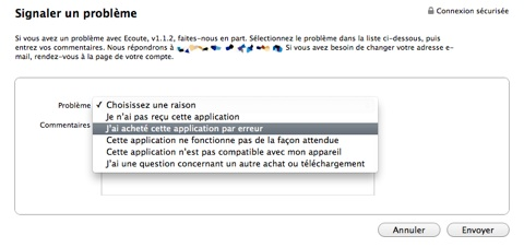 signaler probleme itunes