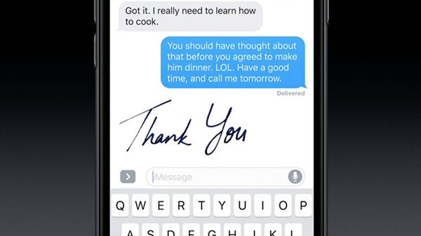 texte ecrit imessage ios 10