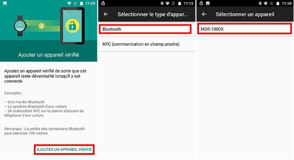 Utilisation des appareils vérifiés pour déverrouiller votre Samsung