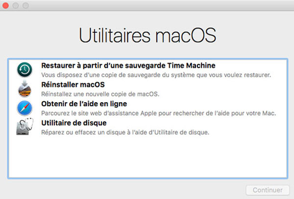 Utilitaire de disque sur Mac