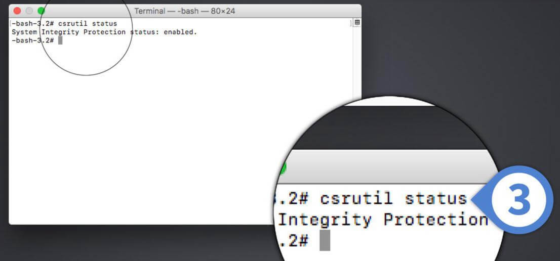Vérifier la Protection de l’intégrité du système Mac
