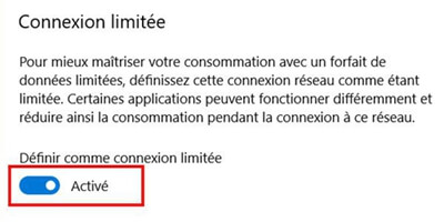 Connexion limitée