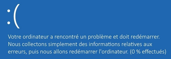 Erreur d’écran bleu sur Windows 8