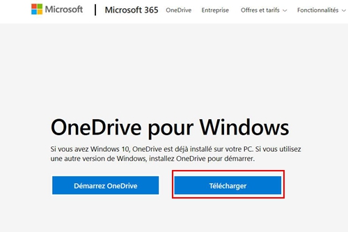 Télécharger l'application OneDrive sur PC